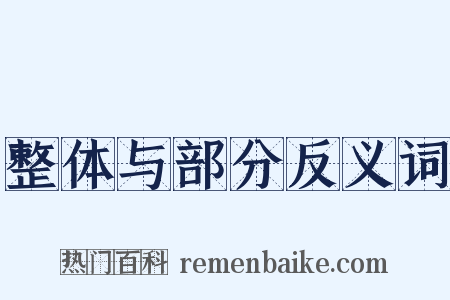 整体与部分反义词是什么意思的图片